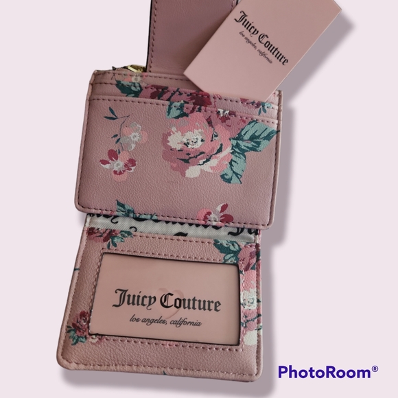 Juicy Couture small blush/foral card wallet - Picture 3 of 5